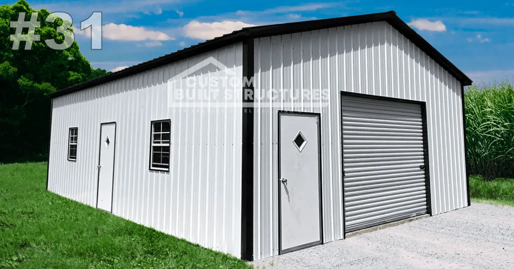 #31 24x36x10 Residential Metal Garage